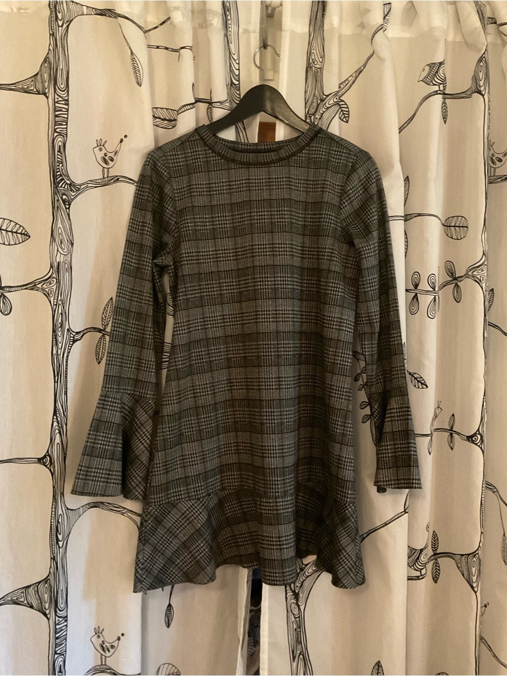 Michael Stars Plaid Flounce Dress